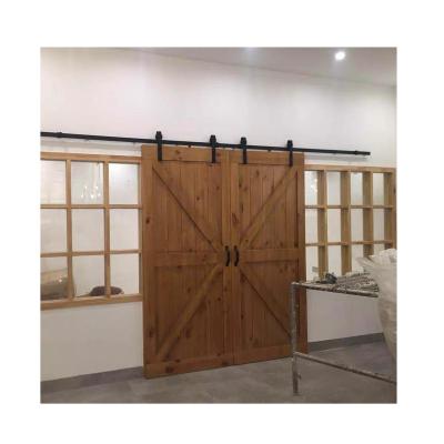 China Newest Factory Contemporary Hotel Soundproof Log Fiberboard Barn Door Sliding Barn Door for sale