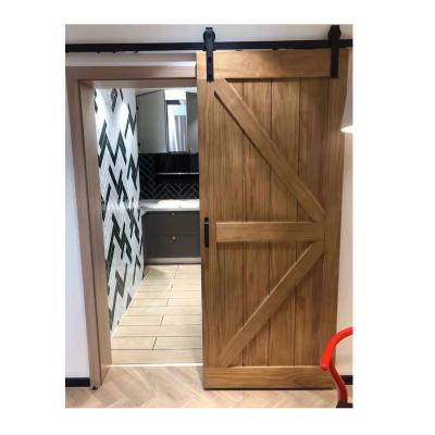 China Hot Sale Contemporary Original Wooden Kitchen Soundproof Hotel Barn Door Color Soundproof Barn Door for sale