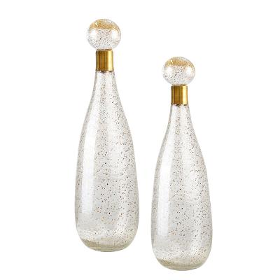 China Home Style Modern Nordic Interior Decorations Accessories Pieces Decorative Glass Bottles for sale