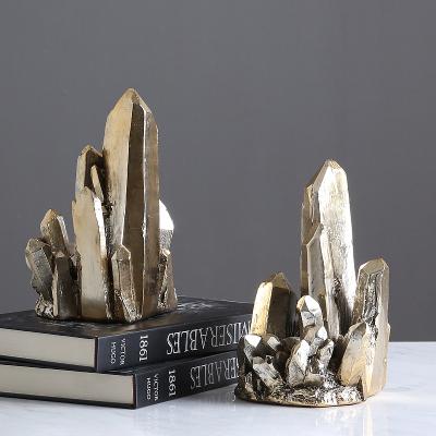 China American Decor Accessories Home Style Modern Abstract Stone Carvings Decorative Resin Bookends Bookends for sale