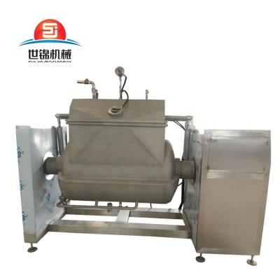 China Vegetable Processing Plant Double Electric Vacuum Heating Steamer Gas Oil Coated Kettle With Stirrer Beverage Cook Machine Stirrer for sale