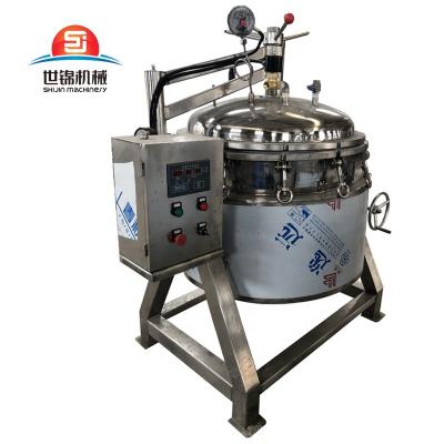 China Industrial vegetable processing plant rice beans grain seeds pressure cooking pot with low price for sale