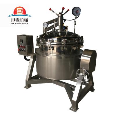 China Commercial large vegetable processing plant 100l pressure cookers for sale