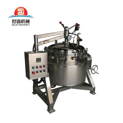 China 100L-1000L Industrial Pressure Cooker SS304 or SS316 Plant Vegetable Processing Cooking Food Processing Equipment for sale