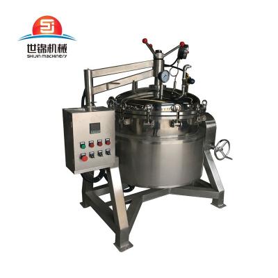 China Vegetable Processing Factory Stainless Steel Kettle 100L Industrial Electric Pressure Cookers for sale