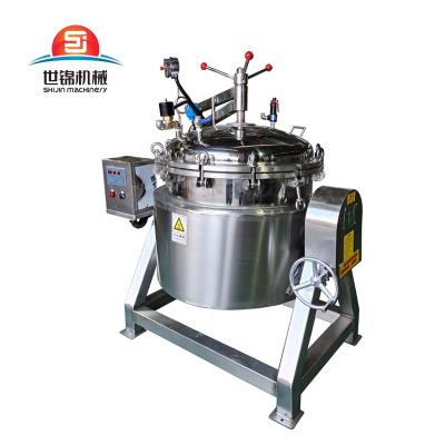 China Sustainable 300 Liter Pressure Cooker , Big Bone Industrial Soup Cooking Machine for sale