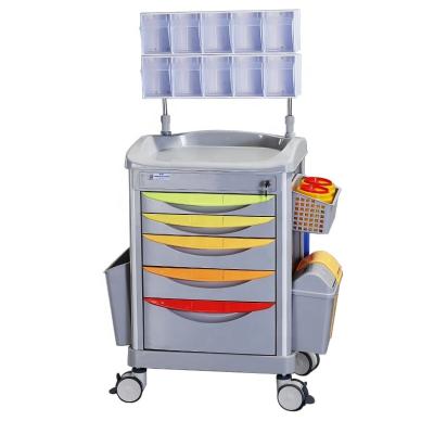 China Modern Hospital Equipment Medical Cart Hospital Equipment Nurse Accessories With Wheels Furniture Trolley for sale