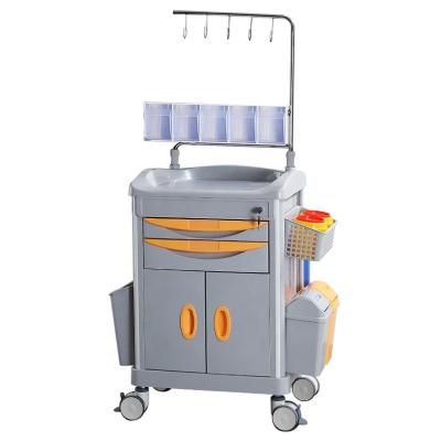 China Modern Nurse Care With Wheels Trolley Furniture Hardware Medical Cart Emergency Treatment Trolley With Drawers Medical Trolley Hospital for sale