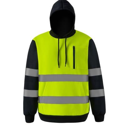 China Custom Cheap Yellow High Visibility Safety Windproof Hot Selling Reflective Sweatshirt for sale