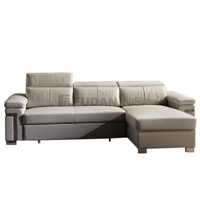 China Small Extendable Leather Furniture Couch Sofa Beds Prices With Storage Chaise for sale