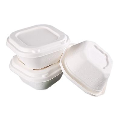 China Bio Food Box Container 600ml Sugarcane Bagasse Salad Disposable Takeout Lunch Bowls for sale