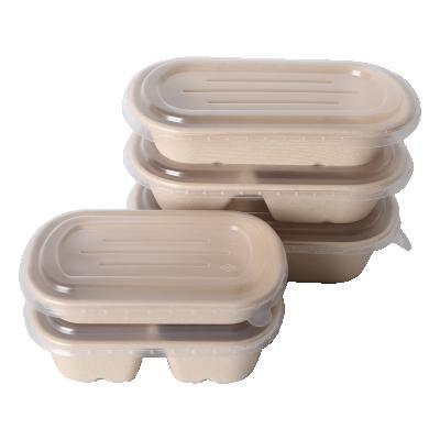 China Food Sugar Cane Compostable Bagasse Disposable Fast Food Take Out Lunch Box 500ml 700ml 850ml 1000ml for sale