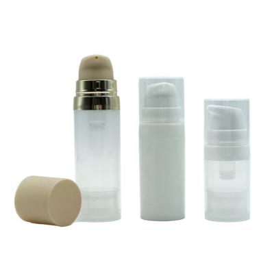 China 5ML 10ML 15ML Mini Airless Pump Bottle pp plastic cosmetic eye serum cream airless bottle for sale