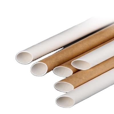 China 100% Biodegradable Disposable Biodegradable Bubble Tea Paper Straw Individually Wrapped Paper Drinking Straws for sale