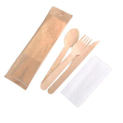 China Individually Wrapped Disposable Custom Printing 14cm Wooden Forks With Individually Wrapped for sale