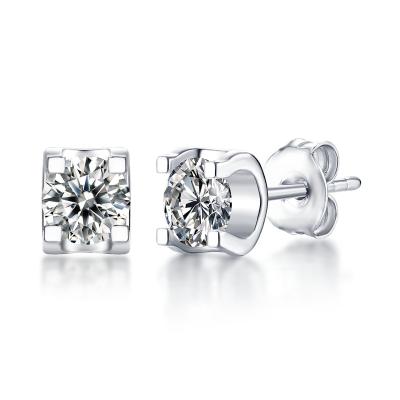 China Fashion Nice Designs New Design Moissanite Diamond Earrings 18K White Gold Plated Statement Earrings for sale