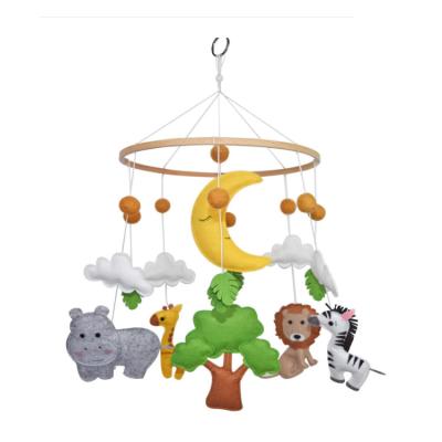 China Soft Handmade Felt Animal Toys Baby Travel Mobile Phone Animal Crib Hanging Mobile Phone for sale