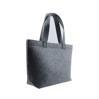 China Hot Sale Reusable Felt Tote Solid Handmade Handbag Casual Shoulder Bag Lady Shopping Bags for sale