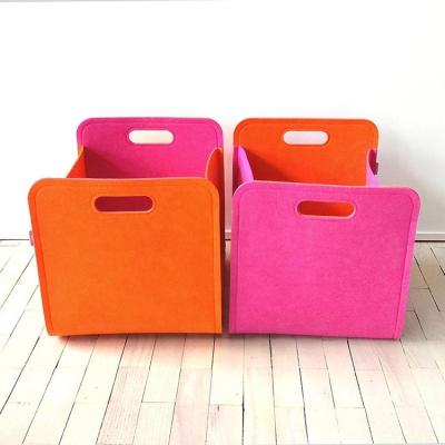 China Eco - Friendly Kitchen Storage Basket Felt Organizer Bin With Custom Size for sale