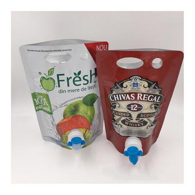 China Safety Food Grade Custom Apple Juice Bib Plastic Bag In Box for sale