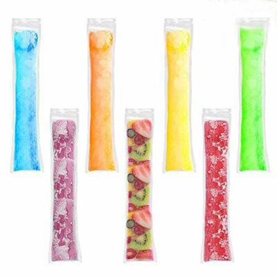 China Ice Pack Plastic Ice Popsicle Molds Bag Candy Tube Zip Lock Pouch Gel Drinks Freezer Fridge Supplies Popsicle Bag tool for sale