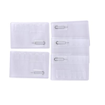 China Portable Non-Toxic SIM Card Protector Holder Micro Pin Nano Memory SIM Card Storage Bag for sale