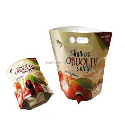 China Aseptic Juice Beverage Packaging Pouch Aseptic Plastic Bag In Box for sale