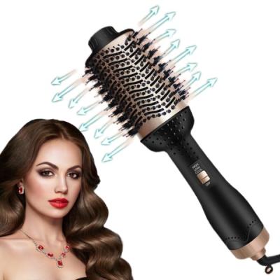 China Ionic Top Fashion Hot Air Brush Styler 4 In 1 Hairdryer Multifunctional Hair Dryer Brush All Types Hair for sale