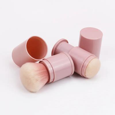 China Angular Blush Private Label Custom Logo Vegan Single Makeup Brush Pink Travel Makeup Brush cosmetic custom logo makeup brushes for sale