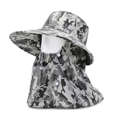 China Character bnew spring and summer sun protection for men and women sun hat cycling windproof hat tea picking hats face-tarpaulin hat for sale