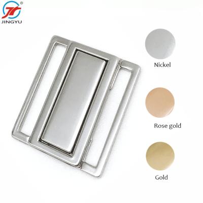 China Eco-friendly Custom Zinc Alloy Metal Snap Clasp Bikini Connectors Garment Accessories Lingerie Fasteners for sale