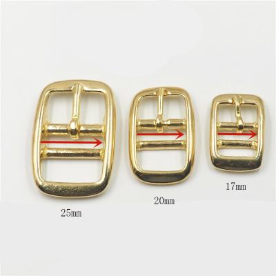 China For Bag 16MM/20MM/25MM Barrel Bar Buckle Double Metal Buckle Solid Brass Center Pin Belt for sale