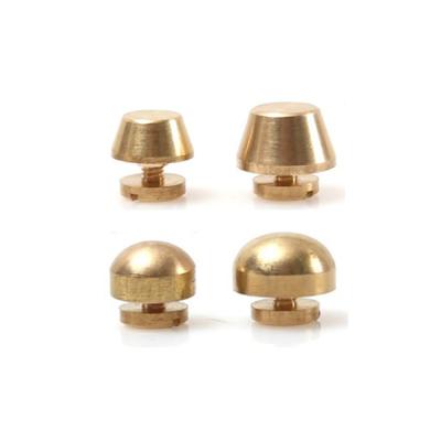 China Wholesale Shoes Metal Screw Button Studs Brass Rivet For Leather Bag for sale