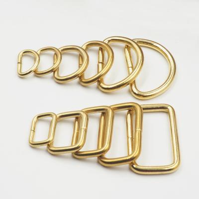 China For Bag Handbag Hardware Bag Strap Metal D-ring Brass Buckles For Handbags for sale