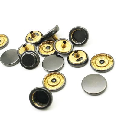 China Customized Dry Cleaning Clothes Accessories 4 Parts Stamping Snap Mold Jacket Metal Spring Button For Leather for sale