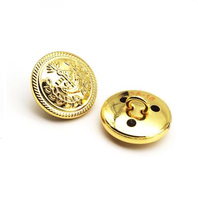 China Custom Sewing Brass Printed Leg Buttons Dry Cleaning Design Dome With Anchors For Jeans for sale