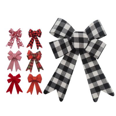 China Recyled DIY Handmade Christmas Dercoration Polyester Bowknots for sale