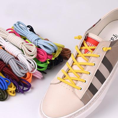 China Adults Round Colorful Elastic Oval Round Lazy Sneaker Elastic No Tie Lace for sale