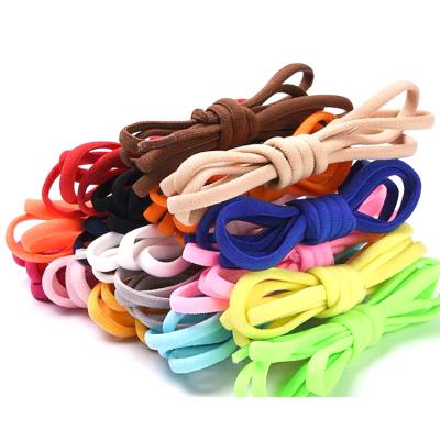 China Around Colorful No Tie Metal Ends Cut Elastic Lazy Lock Lace for sale