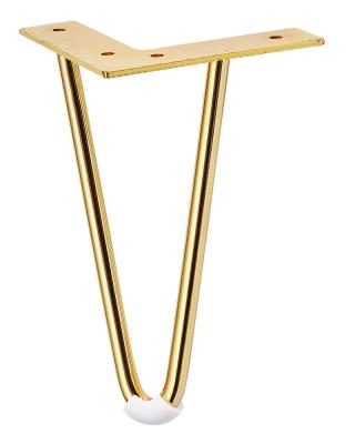 China Modern Mid Century Modern Metal Gold Brass Tapered Furniture Cabinet Table Sofa Leg Feet for sale