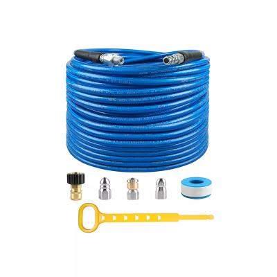 China Cleanging SPS 100 FT 5800 PSI Pressure Washer Car Joint Hose Pipe Sewer Cleaner Jetting Hose Jetter Kit for sale