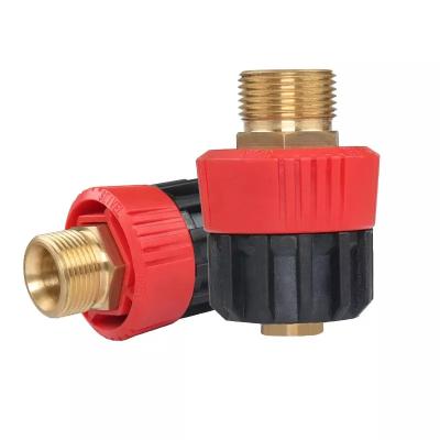 China 5000 PSI M14 Anti-Winding Cleanging SPS to M22-14 Pressure Joint Swivel Adapter Hose Fitting for sale