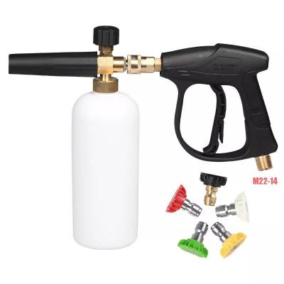 China Eco-Friendly SPS 4000 PSI Snow Foam Lance Pressure Washer Foam Pot 5 in 1 Spray Nozzle Kit For Foam Lance Gun for sale