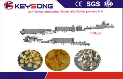 China Big Capacity Corn Flakes Processing Machine , Breakfast Cereal Extruder Machine For Snacks for sale