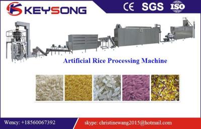 China Puffed Artificial Rice Making Machine Double Screw Extruder Steady Performance for sale