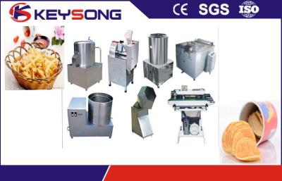 China High Output Potato Crisps Making Machine , Custom Commercial Potato Chip Maker for sale