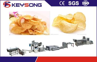 China Fried Puffed Potato Chips Making Machine Output 100 - 120kg / H Stable Performance for sale