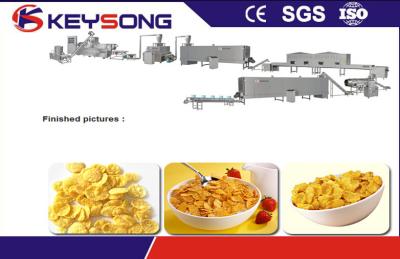 China Flocos de milho gêmeos da extrusora de parafuso que fazem a máquina, linha de processamento máquina dos flocos de milho à venda