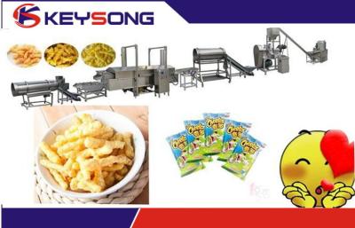 China Automatic Fried Kurkure Food Extruder Machine / Kurkure Production Line 90 Kw Self Cleaning for sale