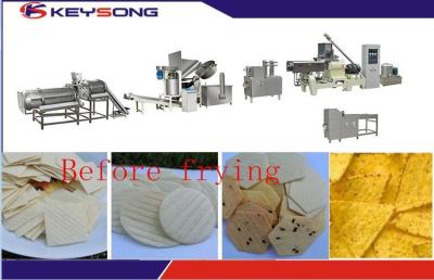 China Stainless Steel Tortilla Chips Making Machine , Fried Tortilla Chips Production Line Machine for sale